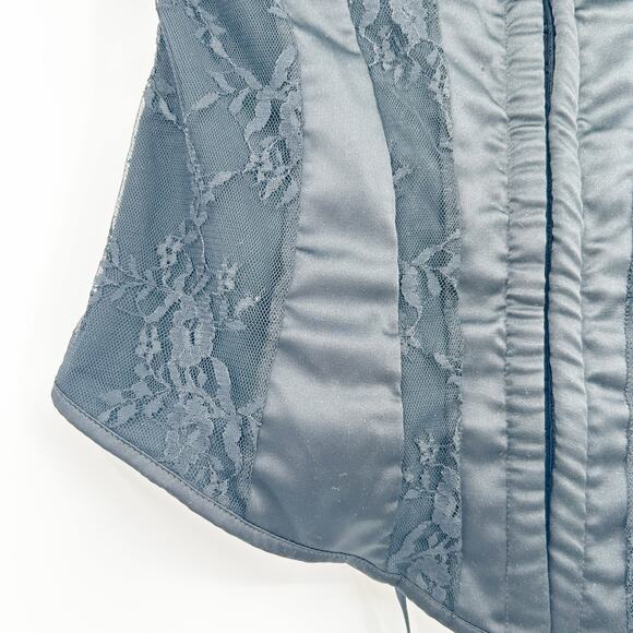 Intimissimi Steampunk Whimsigoth Dark Victorian Lace Up Corset Top Size M Black‎ - Picture 2 of 6